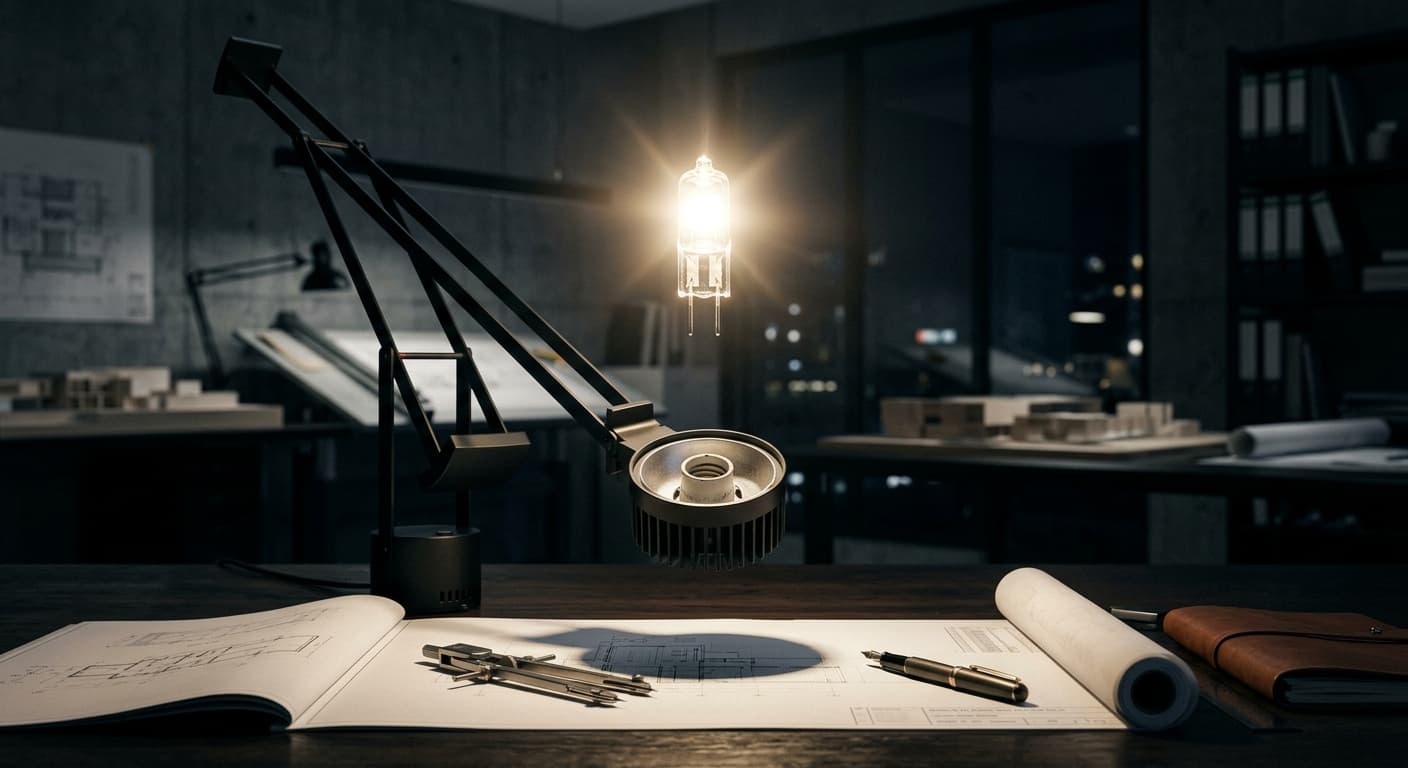 Das komprimierte Licht: Wie die Erfindung der Halogenlampe das Design befreite